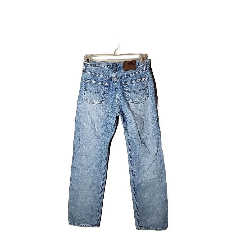 Guess Jeans Men's Size 28 Blue Button Fly  USA Demin Vintage T71